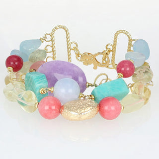Bracciale 3 giri con pietre pastello - Kandy