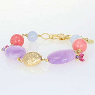 Bracciale argento donna con pietre pastello - Kandy
