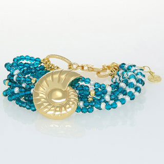 Bracciale multifilo con conchiglia - Selene