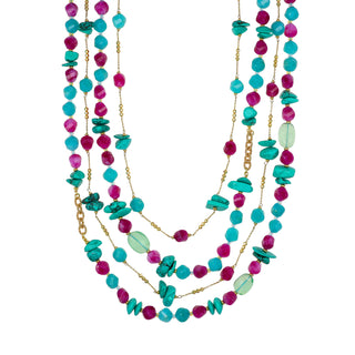 Collana da donna con agata e amazzonite - Smeralda