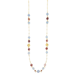Collana lunga con mix di pietre vere - Eris
