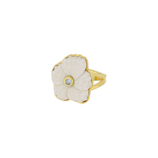 Anello con fiore bianco - Ilary