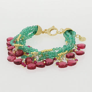 Bracciale donna con pietre colorate - Esmeralda