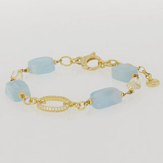 Bracciale acquamarina e quarzo lemon - Ilary