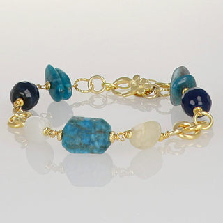 Bracciale agata blu e apatite  - Athena