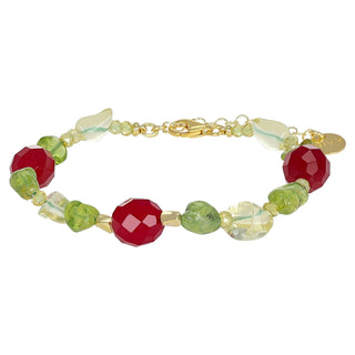 Bracciale con agata, peridoto e quarzo lemon - Essence 27