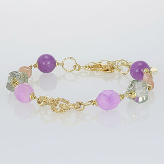 Bracciale con agata viola e pietra di luna - Carlotta