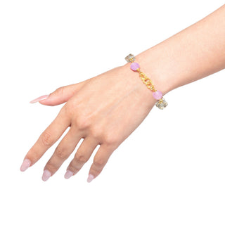 Bracciale con agata viola e pietra di luna - Carlotta