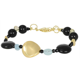 Bracciale con onice, quarzo lemon e acquamarina - Essence 34