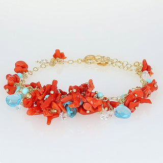 Bracciale con rami di corallo - Coralia