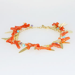 Bracciale con rami di corallo moderno - Lyana