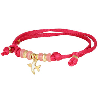 Bracciale cordino estivo donna con ciondolo - Rondine