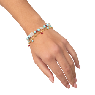 Bracciale da donna con agata e turchese - Selma