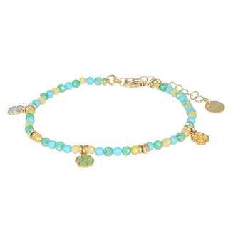 Bracciale estivo donna con ciondolo - Quadrifoglio