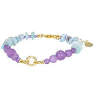 Bracciale giada tormalina e larimar - Nivy essence 12