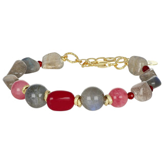 Bracciale labradorite e giada tormalina - Nivy essence