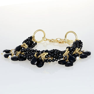 Bracciale onice nero e perle - Aura