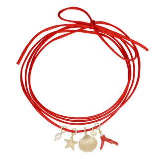 Chocker cordino colorato con Charms argento 925 - Malia