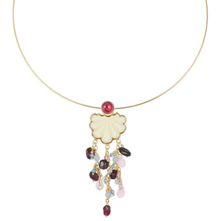 Collana Choker Rigida Granato Zirconi - Lenora