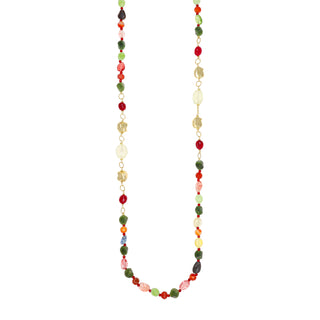 Collana Lunga Argento 925, Pietre Dure - Flaminia