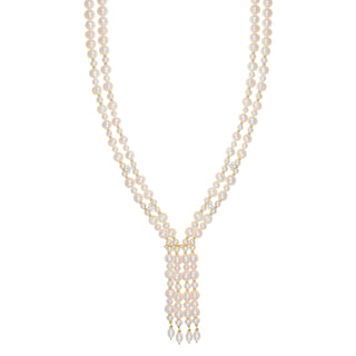 Collana Perle Multistrato con Zirconi - Nara