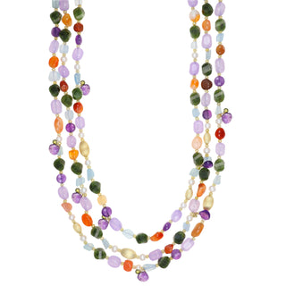 Collana Tre Fili Argento 925 Pietre Naturali - Berenice