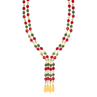 Collana a Y con agate e pietre pendenti -  Elisa