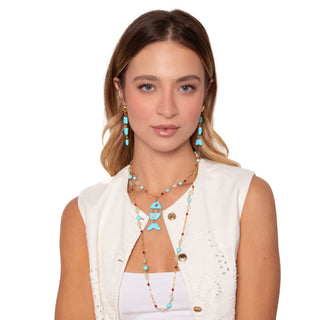 Collana a catena con pietre colorate - Selma