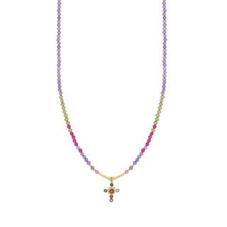 Collana con croce colorata donna