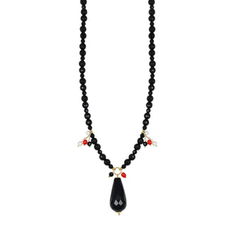 Collana con onice, corallo e perle d’acqua dolce - Essence 35
