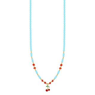 Collana estiva donna con ciondolo - Ciliegie