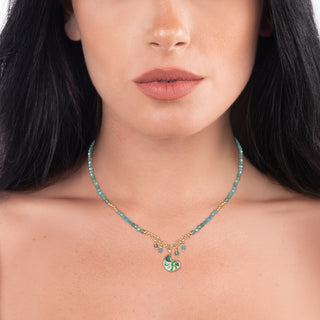 Collana estiva donna con ciondolo - Conchiglia_indossata