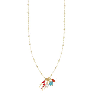 Collana estiva donna con ciondolo - Corallo