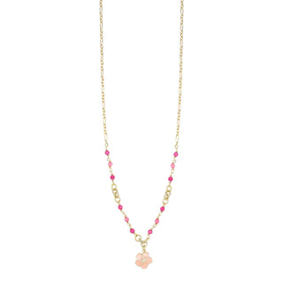 Collana estiva donna con ciondolo - Fiore di pesco