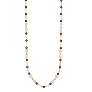 Collana perle e quarzo fumè - Nivy essence