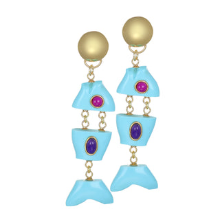 Orecchini pendenti estivi a pesce - Selma