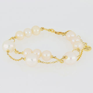 Bracciale di perle vere - Charlize oro