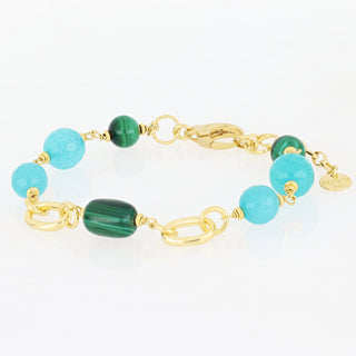 Bracciale malachite e giada - Ida