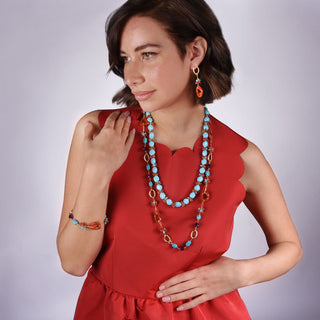 Collana turchese lunga - Debbie